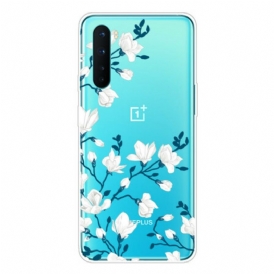 Cover OnePlus Nord Fiori Bianchi