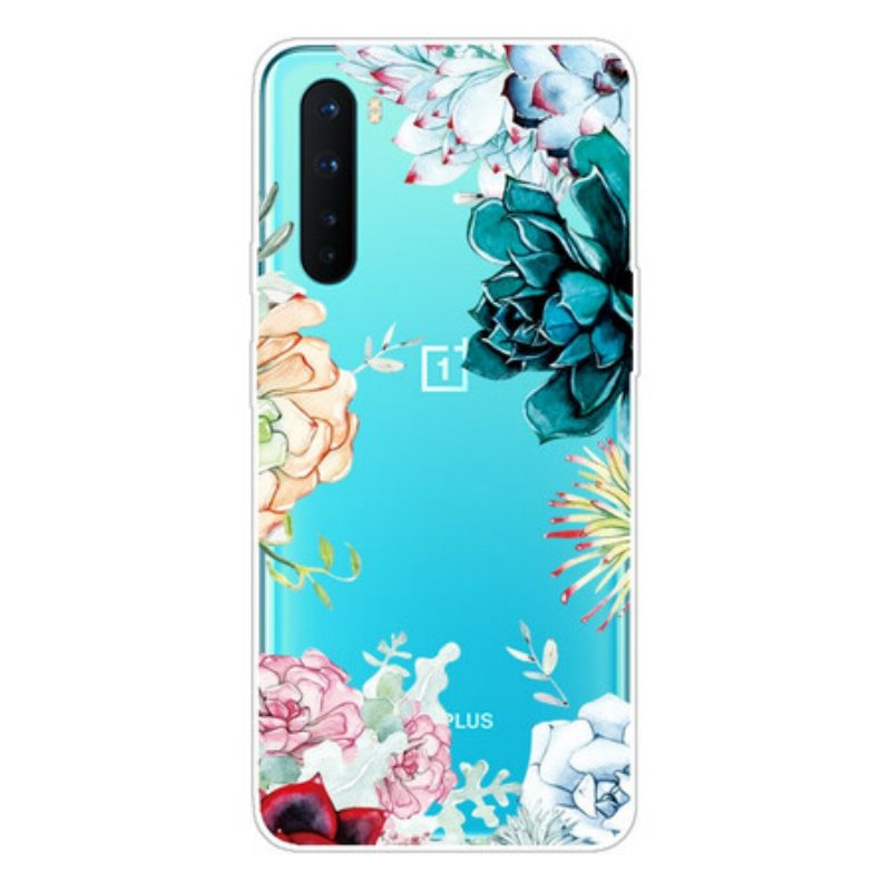 Cover OnePlus Nord Fiori Dell'acquerello Senza Soluzione Di Continuità