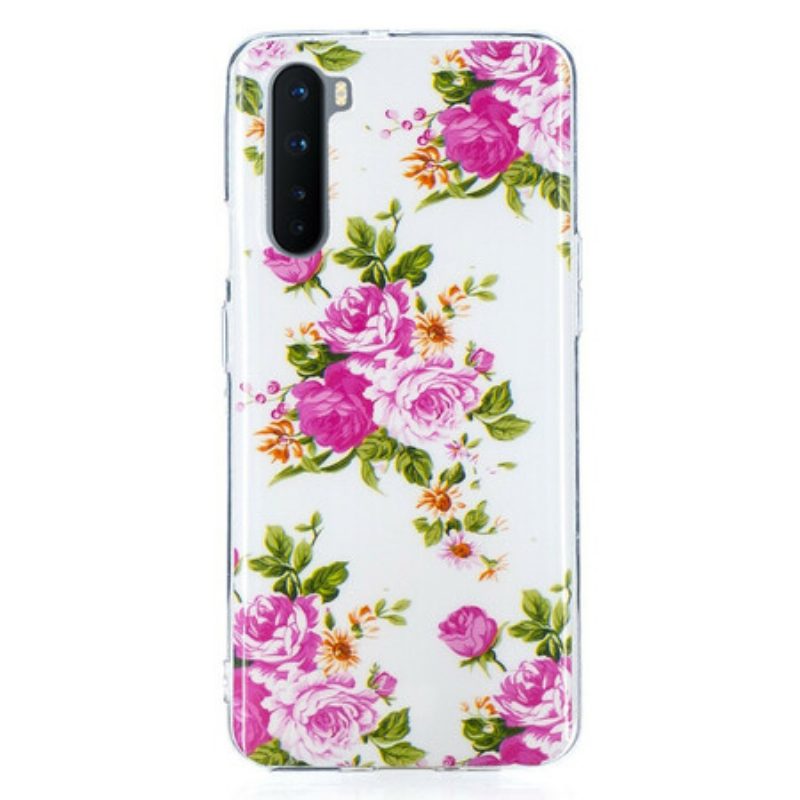 Cover OnePlus Nord Fiori Liberty Fluorescenti