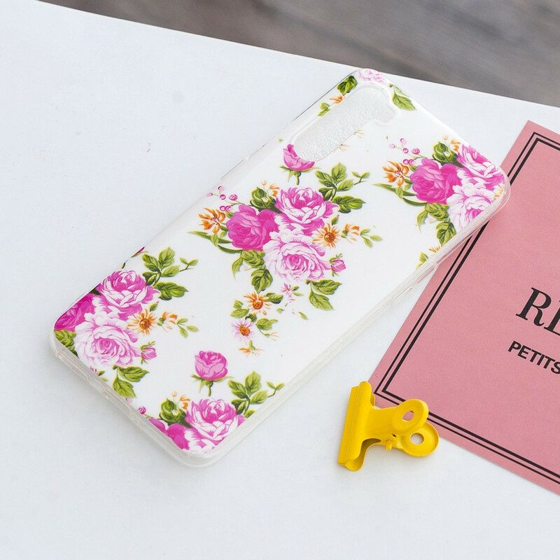 Cover OnePlus Nord Fiori Liberty Fluorescenti