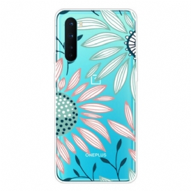 Cover OnePlus Nord Un Fiore Trasparente