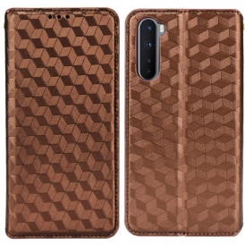 Folio Cover OnePlus Nord Custodia in pelle Effetto Pelle Diamante