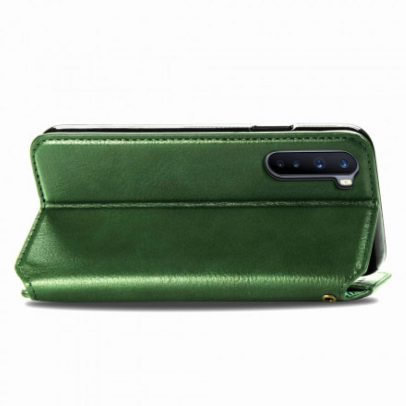 Folio Cover OnePlus Nord Custodia in pelle Texture Diamante Effetto Pelle