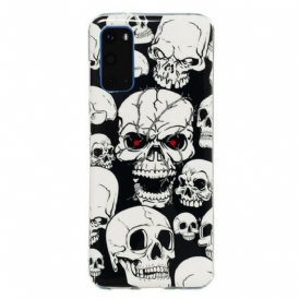 Cover Samsung Galaxy S20 Attenzione Teschi Fluorescenti