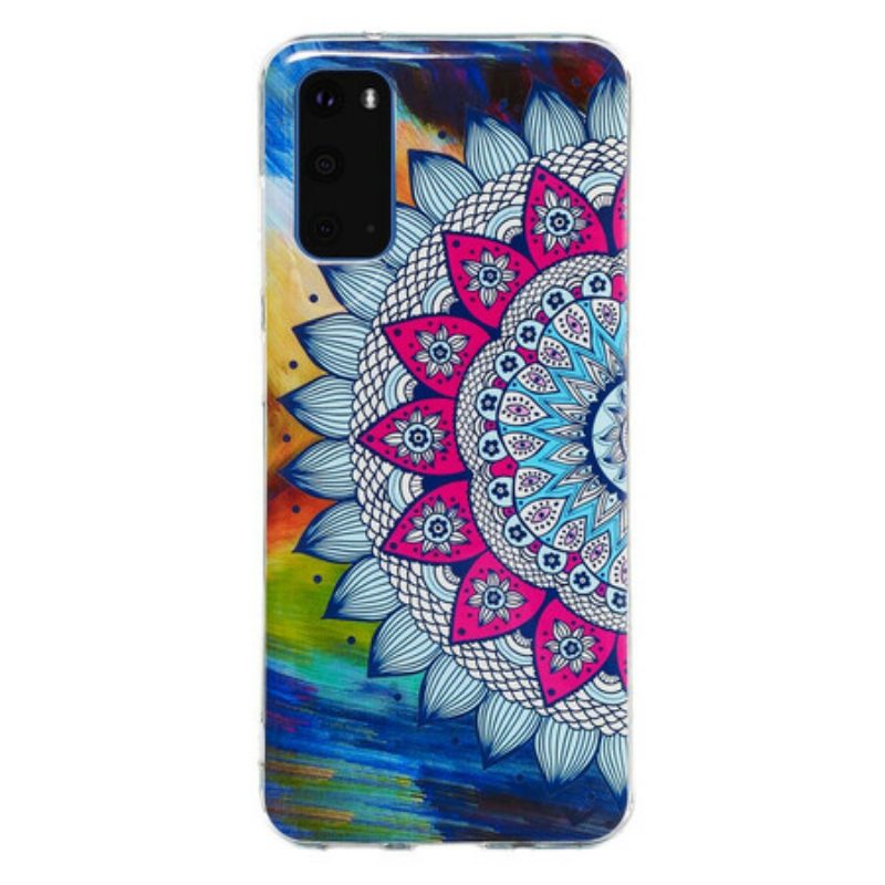 Cover Samsung Galaxy S20 Mandala Colorato Fluorescente