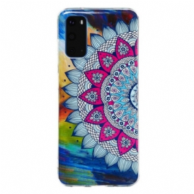 Cover Samsung Galaxy S20 Mandala Colorato Fluorescente