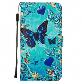 Custodia in pelle Samsung Galaxy S20 Farfalle Dorate