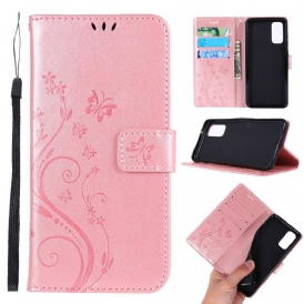 Custodia in pelle Samsung Galaxy S20 Farfalle Incantate