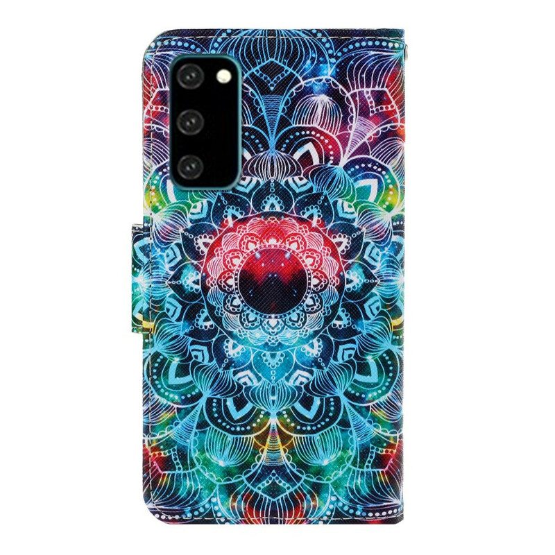 Custodia in pelle Samsung Galaxy S20 Mandala Con Spalline Vistose