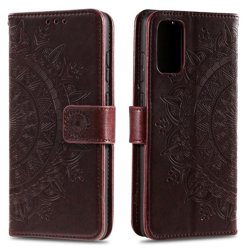 Custodia in pelle Samsung Galaxy S20 Mandala Del Sole