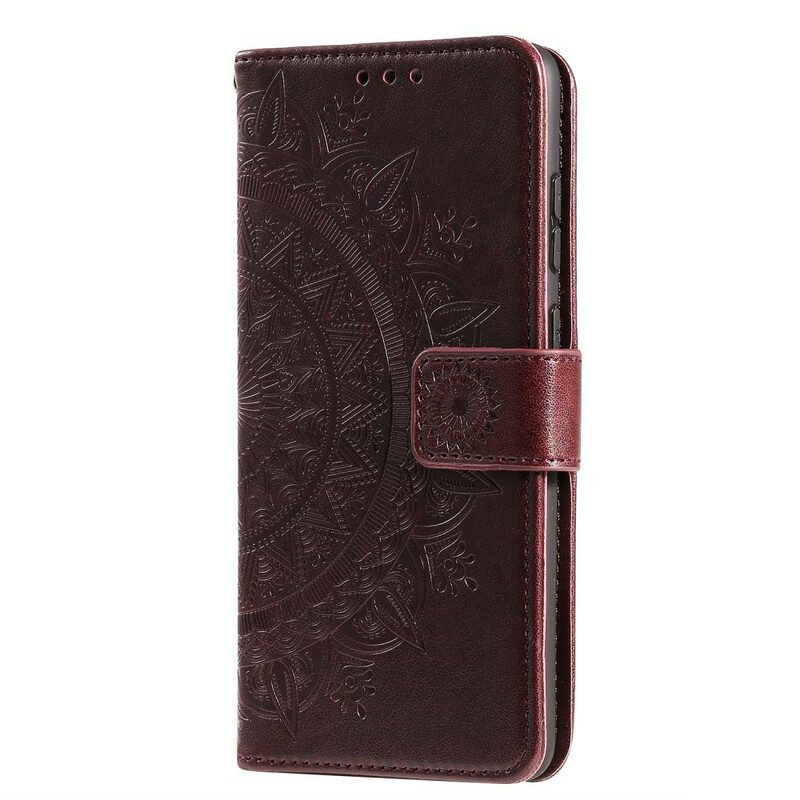 Custodia in pelle Samsung Galaxy S20 Mandala Del Sole