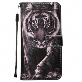 Custodia in pelle Samsung Galaxy S20 Tigre Notturna