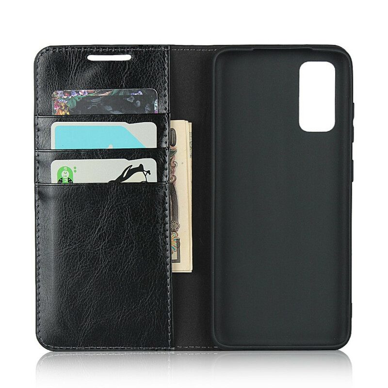 Folio Cover Samsung Galaxy S20 Custodia in pelle Pelle Vera