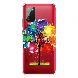 Cover Samsung Galaxy A02s Albero Dell'acquerello Senza Soluzione Di Continuità