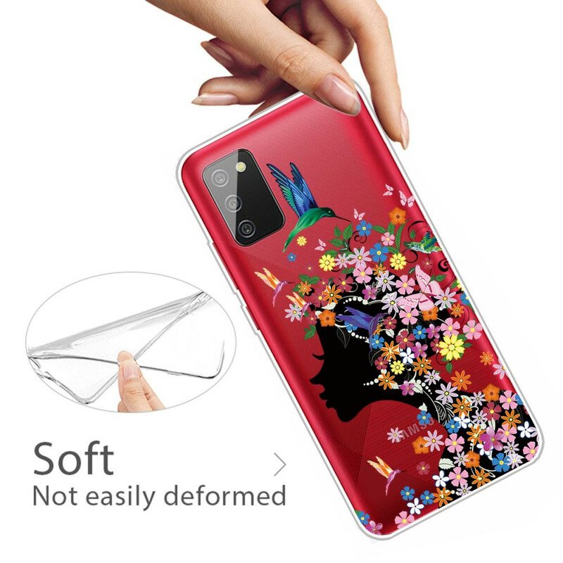 Cover Samsung Galaxy A02s Bella Testa Di Fiore