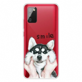 Cover Samsung Galaxy A02s Cane Sorridente