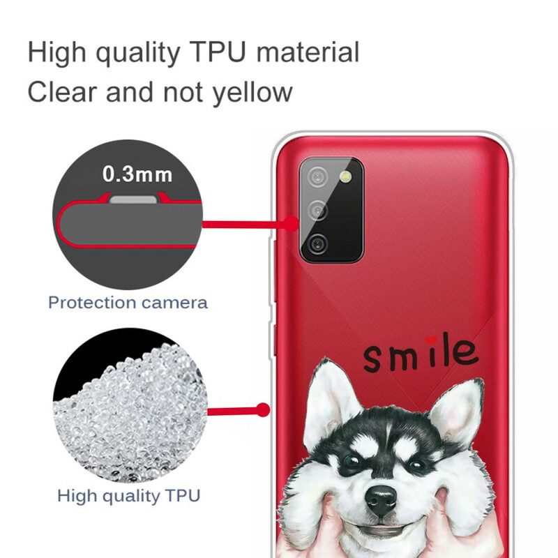 Cover Samsung Galaxy A02s Cane Sorridente