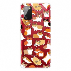 Cover Samsung Galaxy A02s Cani Multipli Senza Soluzione Di Continuità