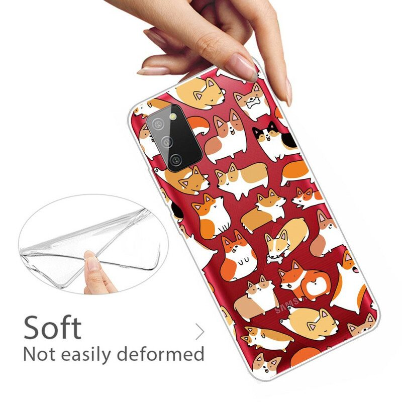 Cover Samsung Galaxy A02s Cani Multipli Senza Soluzione Di Continuità