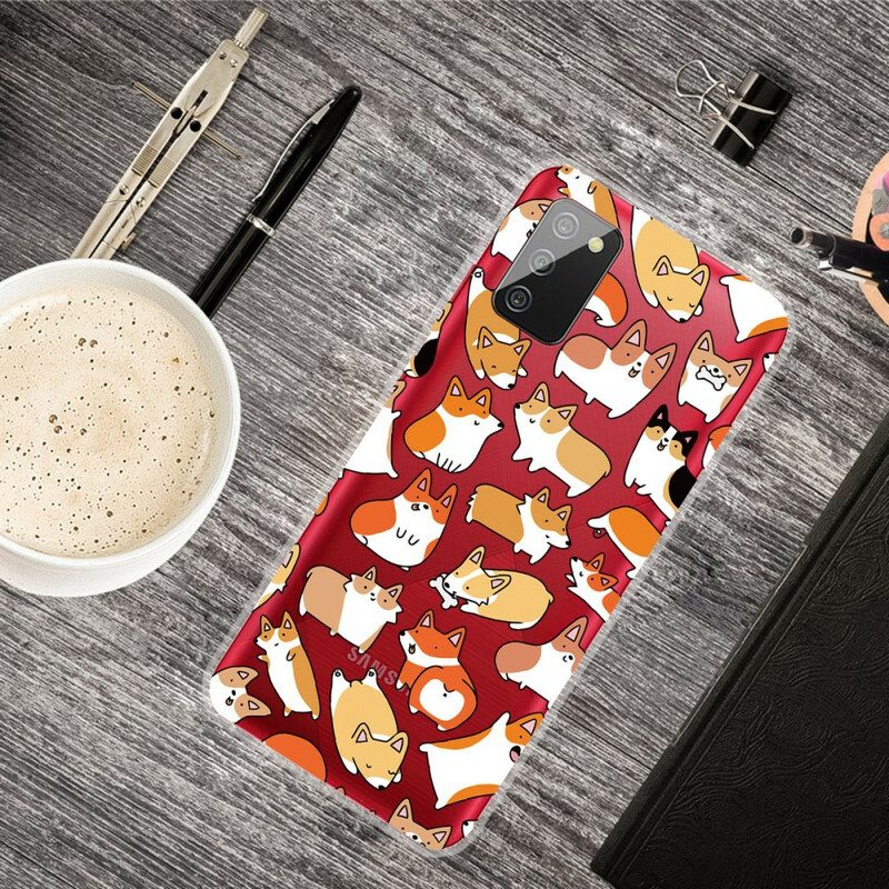 Cover Samsung Galaxy A02s Cani Multipli Senza Soluzione Di Continuità