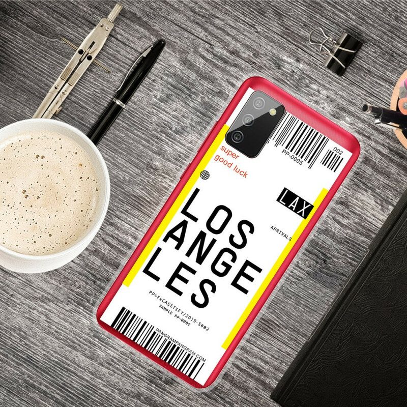 Cover Samsung Galaxy A02s Carta D'imbarco Per Los Angeles