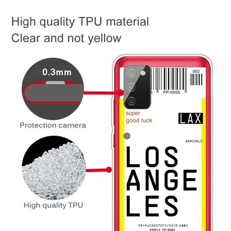 Cover Samsung Galaxy A02s Carta D'imbarco Per Los Angeles