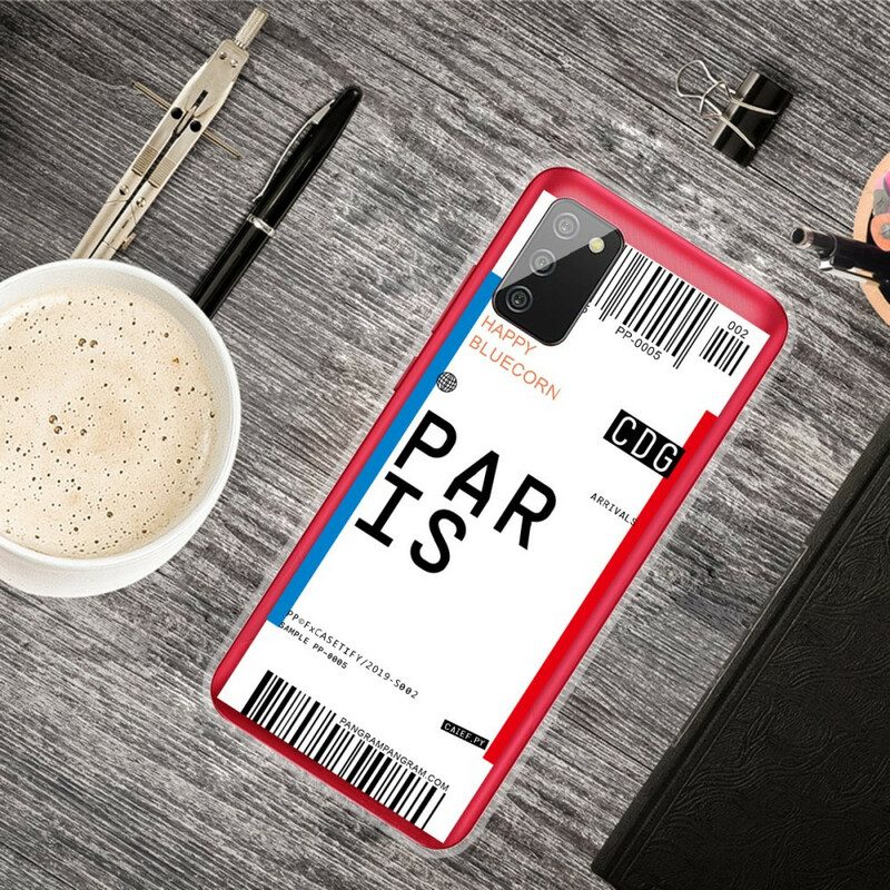 Cover Samsung Galaxy A02s Carta D'imbarco Per Parigi