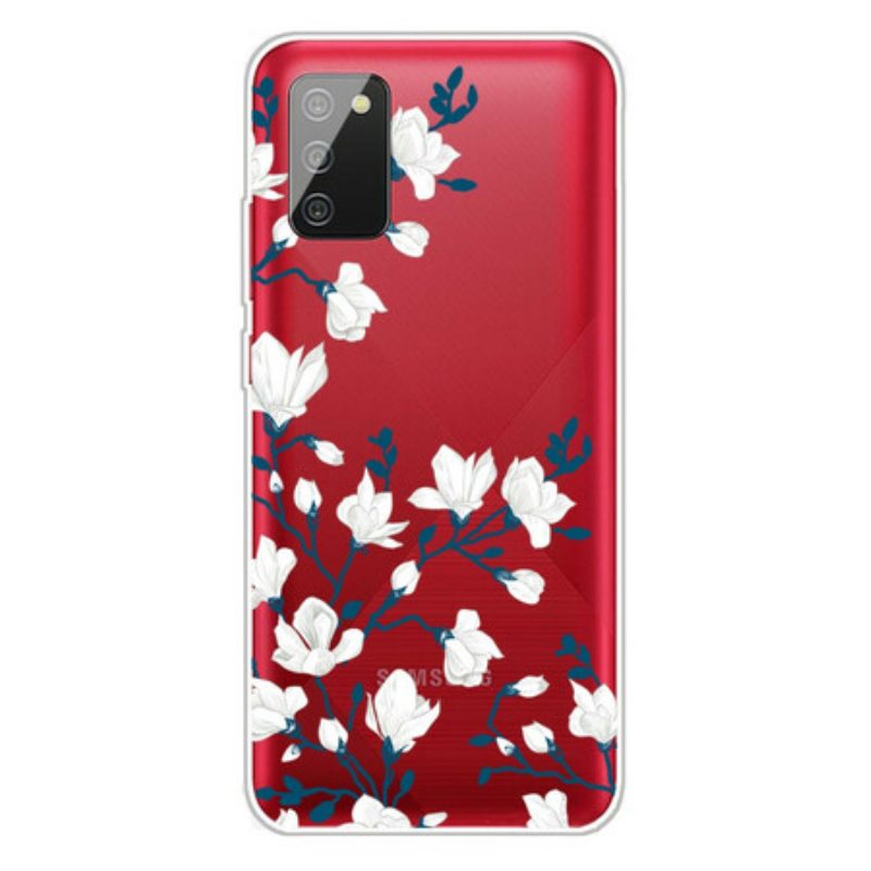 Cover Samsung Galaxy A02s Fiori Bianchi