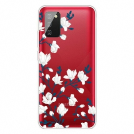 Cover Samsung Galaxy A02s Fiori Bianchi