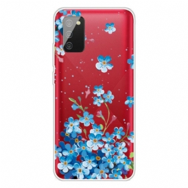 Cover Samsung Galaxy A02s Fiori Blu