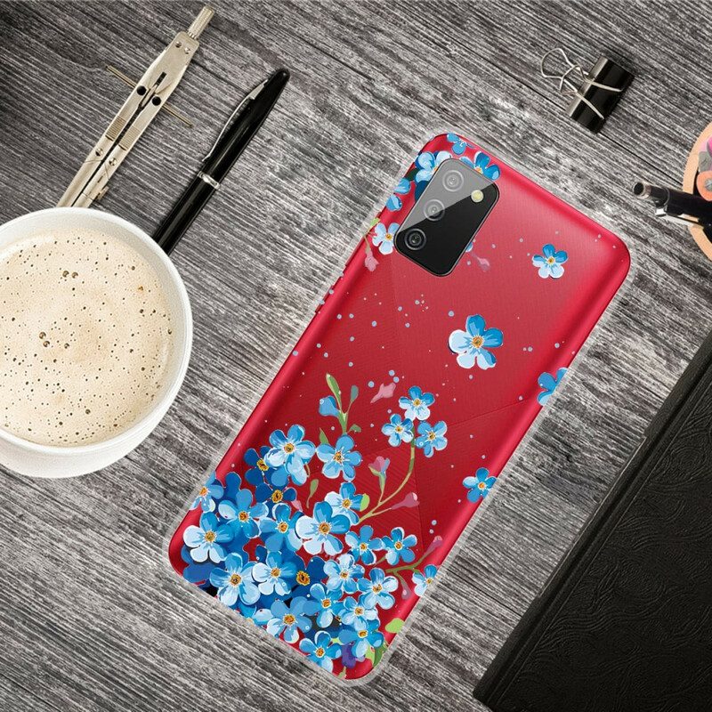 Cover Samsung Galaxy A02s Fiori Blu