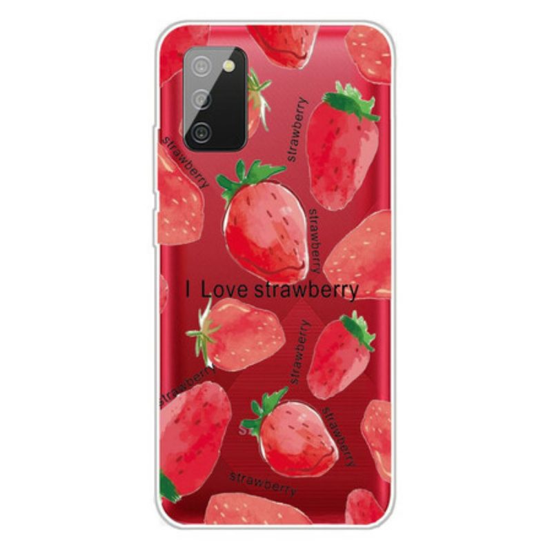 Cover Samsung Galaxy A02s Fragole / Amo La Fragola