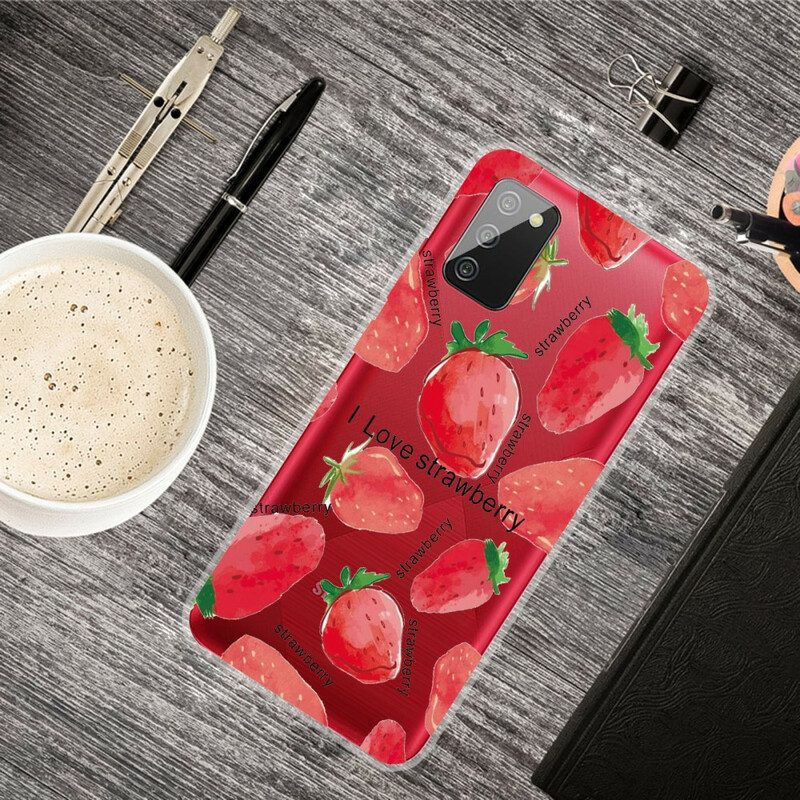 Cover Samsung Galaxy A02s Fragole / Amo La Fragola