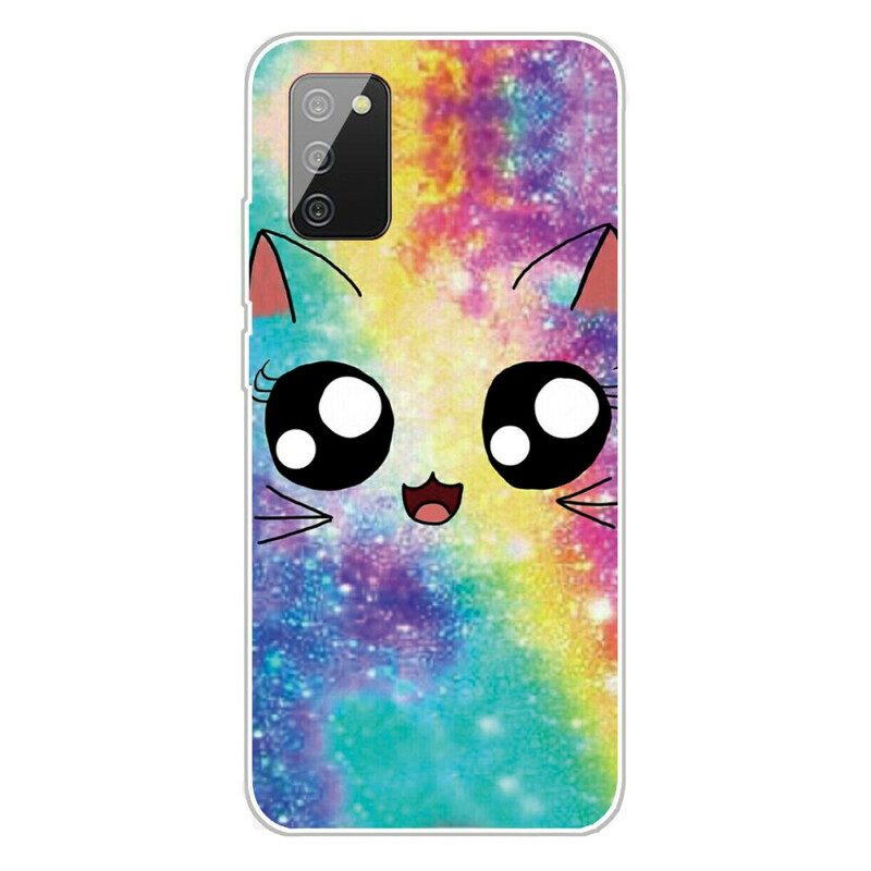 Cover Samsung Galaxy A02s Gatto Dei Cartoni Animati