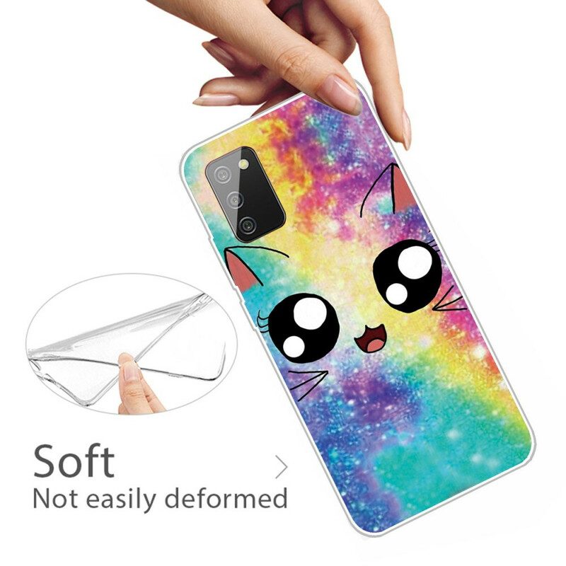 Cover Samsung Galaxy A02s Gatto Dei Cartoni Animati