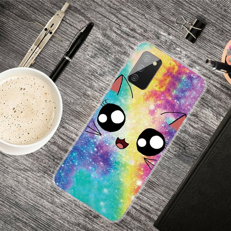 Cover Samsung Galaxy A02s Gatto Dei Cartoni Animati