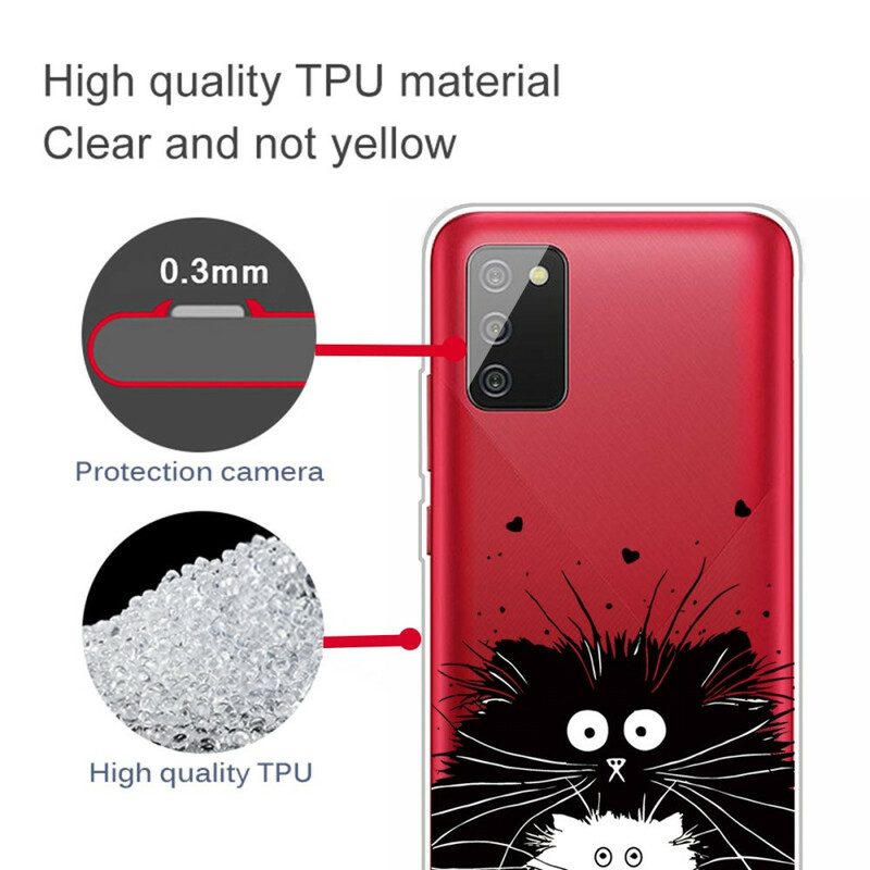Cover Samsung Galaxy A02s Guarda I Gatti