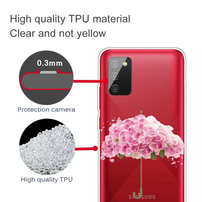 Cover Samsung Galaxy A02s Ombrello In Rose