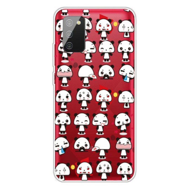 Cover Samsung Galaxy A02s Panda Divertenti Senza Soluzione Di Continuità