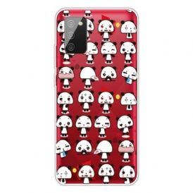 Cover Samsung Galaxy A02s Panda Divertenti Senza Soluzione Di Continuità