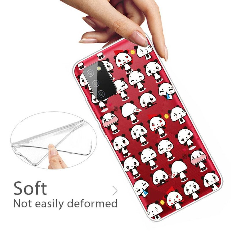 Cover Samsung Galaxy A02s Panda Divertenti Senza Soluzione Di Continuità