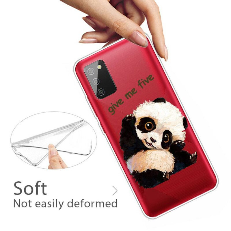 Cover Samsung Galaxy A02s Panda Senza Soluzione Di Continuità Dammi Cinque