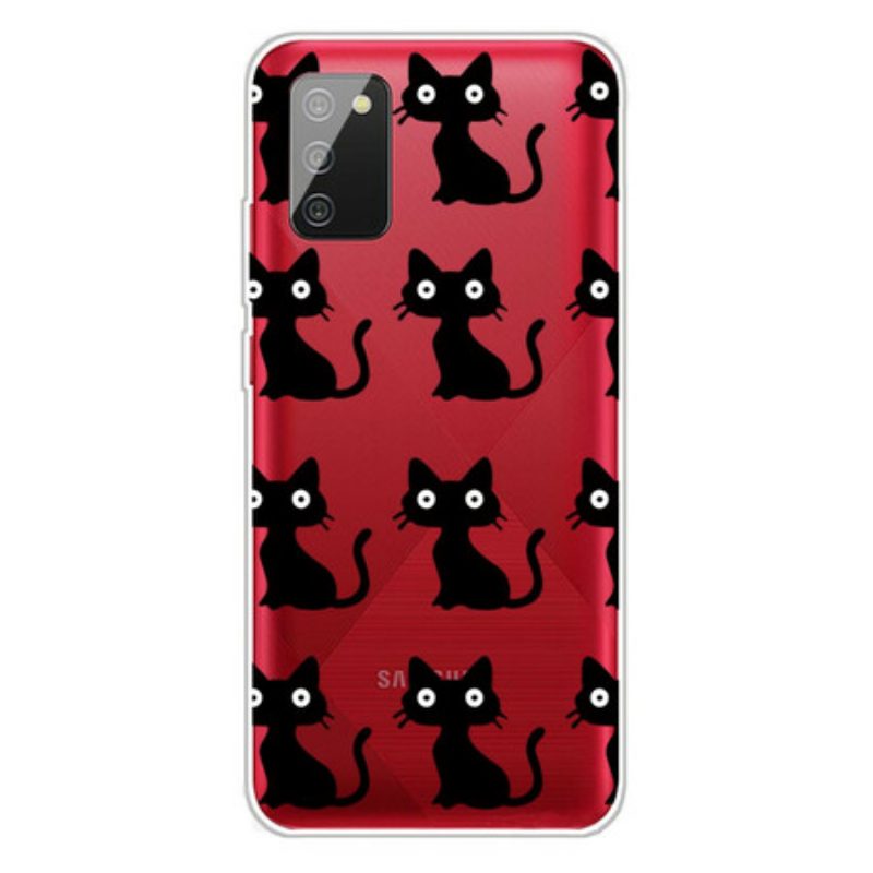 Cover Samsung Galaxy A02s Più Gatti Neri