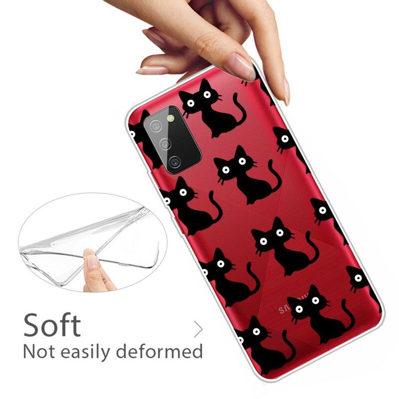 Cover Samsung Galaxy A02s Più Gatti Neri
