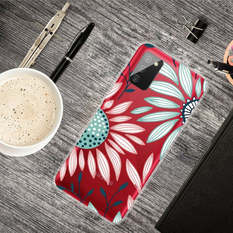 Cover Samsung Galaxy A02s Un Fiore Trasparente