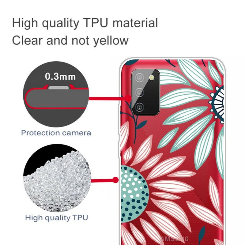 Cover Samsung Galaxy A02s Un Fiore Trasparente