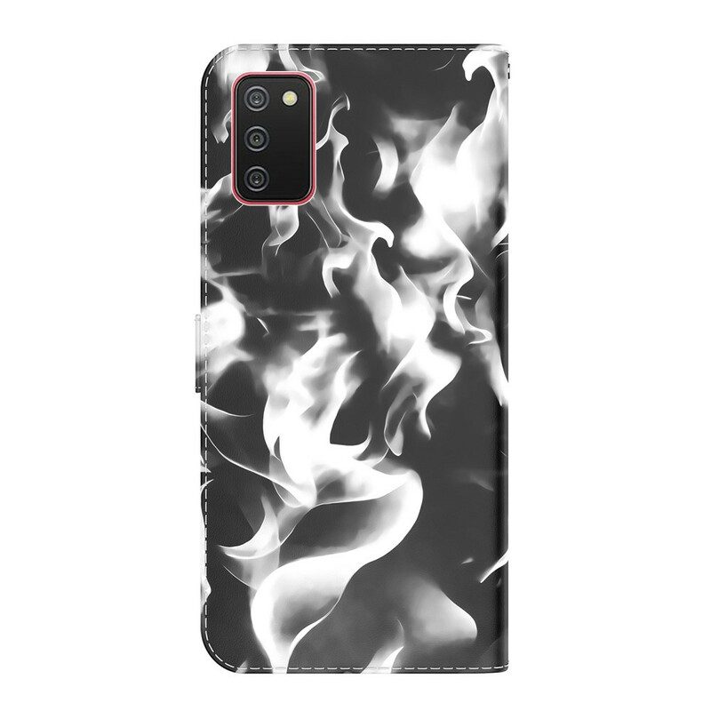 Custodia in pelle Samsung Galaxy A02s Modello Astratto