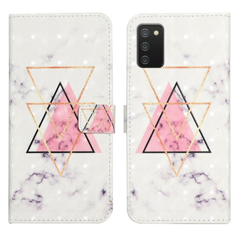 Custodia in pelle Samsung Galaxy A02s Triangolo Di Paillettes