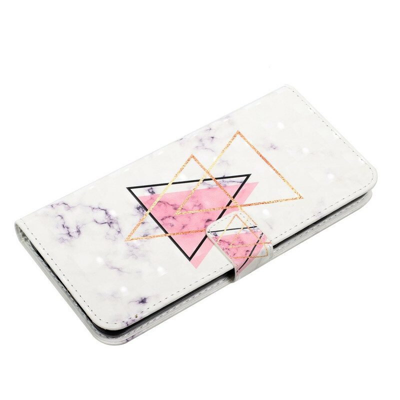 Custodia in pelle Samsung Galaxy A02s Triangolo Di Paillettes
