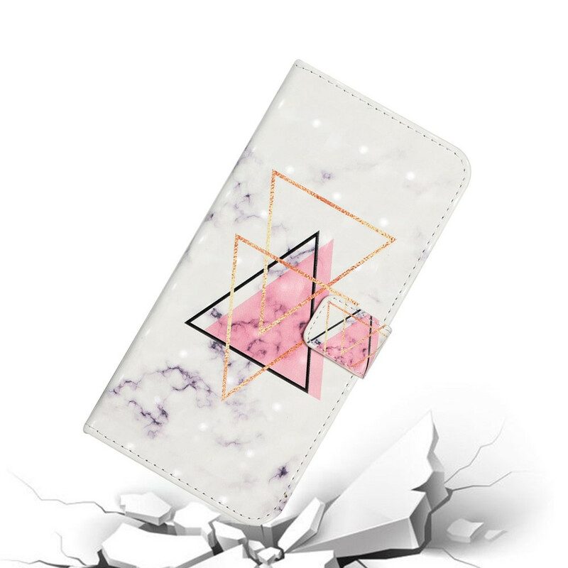 Custodia in pelle Samsung Galaxy A02s Triangolo Di Paillettes
